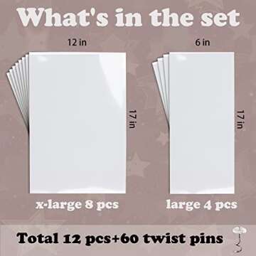 Xymoso Anti Cat Scratch Furniture Protector,12 Pack Couch Corner Protector Tape for Cats,Clear Cat Scratch Deterrent for Furniture,8pcs (17" x12”) & 4pcs (17"x6")