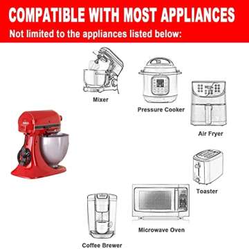 CHCLACE Cord Organizer for Kitchen Appliances, Essential Cable Organizer Compatible for Stand Mixers Coffee Maker Pressure Cooker Air Fryer,Small Household Appliances Wire Hider (6)