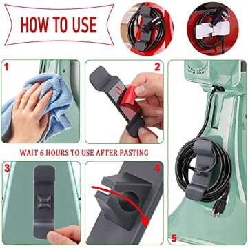 CHCLACE Cord Organizer for Kitchen Appliances, Essential Cable Organizer Compatible for Stand Mixers Coffee Maker Pressure Cooker Air Fryer,Small Household Appliances Wire Hider (6)