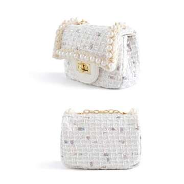 Flyrioc Little Girls Crossbody Purses For girls - Toddler Mini Cute Princess Handbags Shoulder Messenger Bag Toys Gifts White