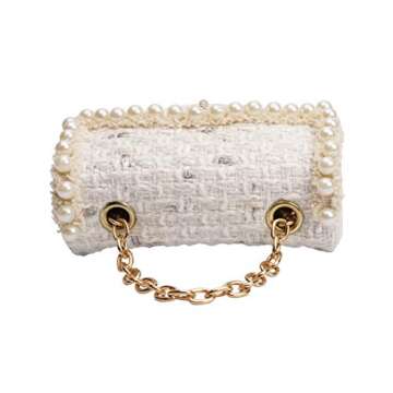 Flyrioc Little Girls Crossbody Purses For girls - Toddler Mini Cute Princess Handbags Shoulder Messenger Bag Toys Gifts White