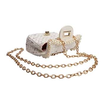 Flyrioc Little Girls Crossbody Purses For girls - Toddler Mini Cute Princess Handbags Shoulder Messenger Bag Toys Gifts White