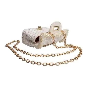 Flyrioc Little Girls Crossbody Purses For girls - Toddler Mini Cute Princess Handbags Shoulder Messenger Bag Toys Gifts White