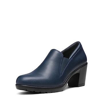 DREAM PAIRS Women's Low Chunky Heel Comfortable Work Pumps