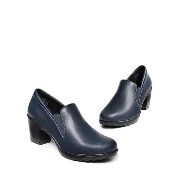 DREAM PAIRS Women's Low Chunky Heel Comfortable Work Pumps