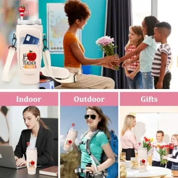 Best Teacher Gift Water Bottle Carrier Bag for Stanley Tumbler