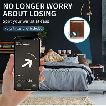 Swallowmall AirTag Wallet Men RFID Blocking Genuine Leather Bifold Mens Wallet For AirTag 1 ID Window 12 Card Holders Gift Box (Airtag Not included) (Removable Card Slot, CoffeeBrown)