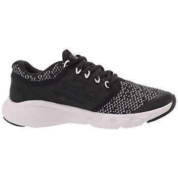 Under Armour Girls' Grade School Charged Vantage Knit, Black (001)/Cool Pink, 3.5 M US
