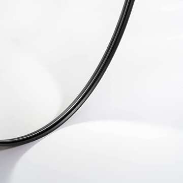 DOHEEM Black Round Mirror Circle Mirror, 24 Inch Large Round Wall Mirror for Bathroom with Metal Frame (24INCH, Black)