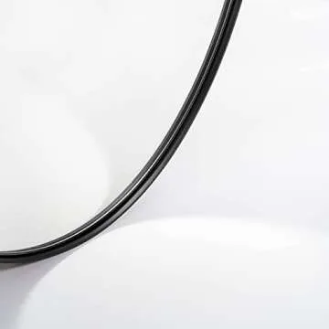 DOHEEM Black Round Mirror Circle Mirror, 24 Inch Large Round Wall Mirror for Bathroom with Metal Frame (24INCH, Black)