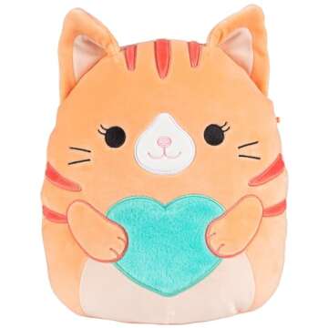 Squishmallows 10" Gigi The Cat Plush - Official Kellytoy 2024 - Collectible Soft Squishy Kitty Stuffed Animal Toy - Add to Your Squad - Gift for Kids, Girls & Boys - 10 Inch