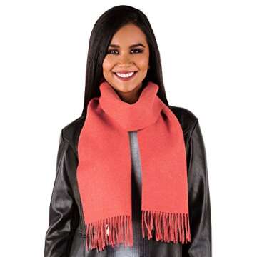 Inca Fashions - Luxurious 100% Baby Alpaca Scarf - Ultimate Softness - Classics for Men & Women (Ripe Peach)