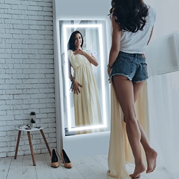 QiMH LED Lighted Vanity Mirror for Stylish Grooming