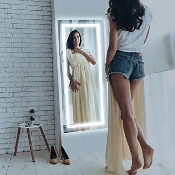 QiMH LED Lighted Vanity Mirror for Stylish Grooming