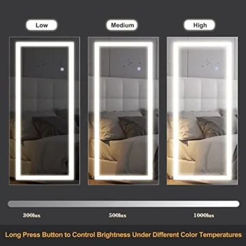 QiMH LED Lighted Vanity Mirror for Stylish Grooming