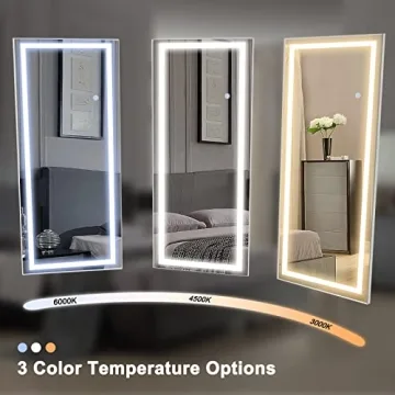 QiMH LED Lighted Vanity Mirror for Stylish Grooming