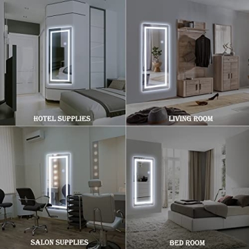 QiMH LED Lighted Vanity Mirror for Stylish Grooming