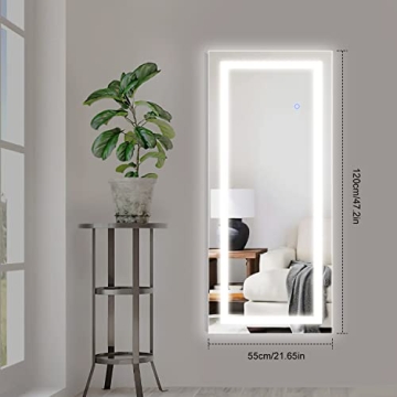 QiMH LED Lighted Vanity Mirror for Stylish Grooming