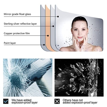 QiMH LED Lighted Vanity Mirror for Stylish Grooming