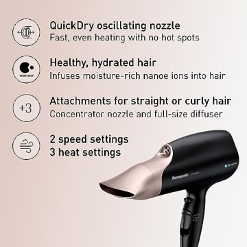 Panasonic Nanoe Hair Dryer with Quick-Dry Oscillating Nozzle
