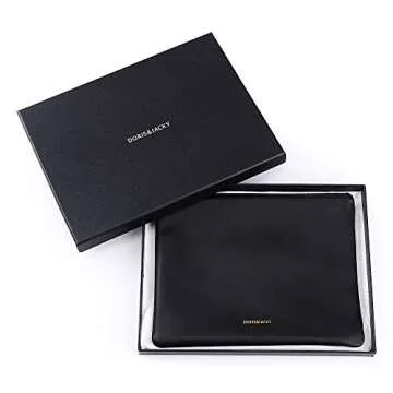 DORIS&JACKY Lambskin Leather Wristlet Clutch Purse For Women Large Soft Designer Wallet With Strap