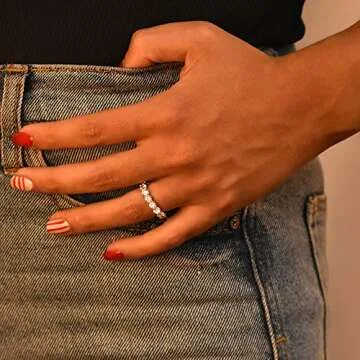 NYC Sterling 4mm Silver Cubic Zirconia Eternity Ring