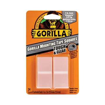 Gorilla Glue Double-Sided Tough Mounting Tape Squares 24 Count