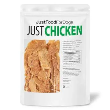 JustFoodForDogs Chicken Dog Treats, Single-Ingredient, 5 oz
