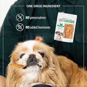 JustFoodForDogs Chicken Dog Treats, Single-Ingredient, 5 oz