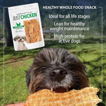 JustFoodForDogs Chicken Dog Treats, Single-Ingredient, 5 oz