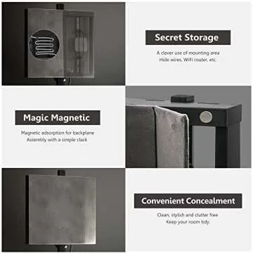 FITUEYES Design Corner TV Stand for 37-65 Inch LED LCD Screens, Tripod Easel TV Stand Modern TV Floor Mount Swivel with Concealed Storage for Bedroom/Living Room, Picasso Series