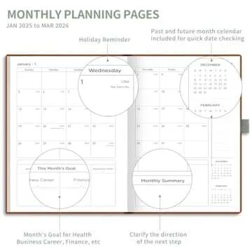 AHGXG 2025 Planner, Weekly and Monthly Planner 2025-2026, Calendar Planner 15-Months Jan 2025 - Mar ...