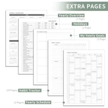 AHGXG 2025 Planner, Weekly and Monthly Planner 2025-2026, Calendar Planner 15-Months Jan 2025 - Mar 2026, Large A4 8.5"x11", with 14 Notes Pages, Vegan Leather SoftCover, Inner Pocket, Sage Green