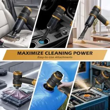 Handheld Car Vacuum 15000PA Cordless 4-in-1 Powerful