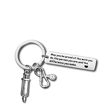 Nurse Thank You Gift Keychain for Nurses and Medical Students