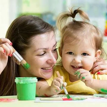 6 Pieces Wooden Stencil Brushes Pure Natural Bristle Template Paint Brushes Painting Bristle Brushes for Acrylic Oil Watercolor Art Painting Stencil Project DIY Crafts, 6 Sizes