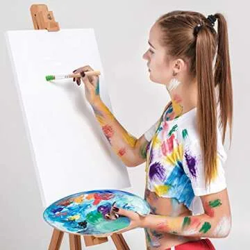 6 Pieces Wooden Stencil Brushes Pure Natural Bristle Template Paint Brushes Painting Bristle Brushes for Acrylic Oil Watercolor Art Painting Stencil Project DIY Crafts, 6 Sizes