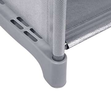 9 Storage Cubes, 4 Tire Shelving Bookcase Cabinet, DIY Closet Organizers for Living Room Bedroom Office (Gray)