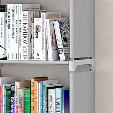 9 Storage Cubes Gray Shelving Bookcase for Home Organization
