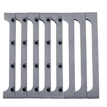 9 Storage Cubes, 4 Tire Shelving Bookcase Cabinet, DIY Closet Organizers for Living Room Bedroom Office (Gray)