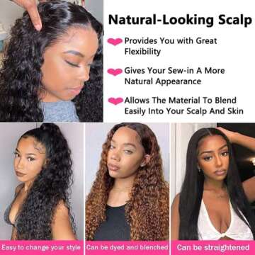 Luxury Deep Wave Lace Front Human Hair Wigs for African American Women