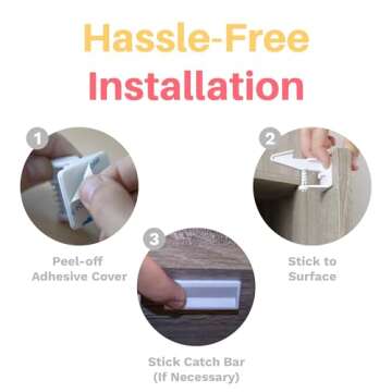 Inaya Cabinet Locks for Safe Baby Proofing Easy Install