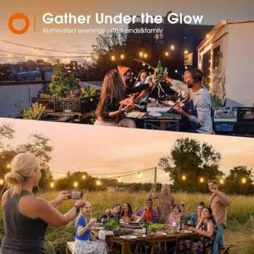 addlon 96 FT (2x48FT) Outdoor String Lights Commercial Grade Strand 36 Bulbs 30 Hanging Sockets, ETL Listed Decorative Christmas Lights for Patio Garden