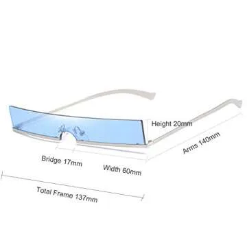 Trendy Armear Semi Rimless Rectangle Sunglasses for All