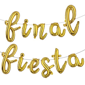 16 inch Final Fiesta Cursive Foil Balloons Banner Balloons Fiesta Theme Bridal Shower,Baby Shower,We...