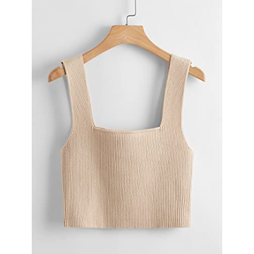Shop Verdusa Women's Square Neck Crop Top - Stylish Comfort