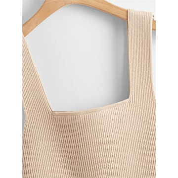 Shop Verdusa Women's Square Neck Crop Top - Stylish Comfort