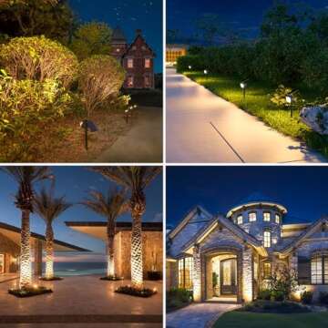 NIORSUN Solar Spot Lights Outdoor,23 LEDs Landscape Lighting with Auto On/Off and 3 Lighting Modes, IP67 Waterproof Spotlights,Outdoor Solar Lights for Yard Garden,8 Pack(Warm White)