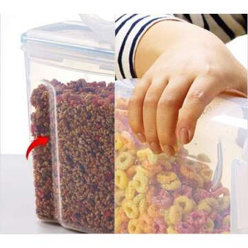 Komax Biokips Cereal Containers Storage Set of 2 – Airtight Food Storage Containers – Cereal Dis...