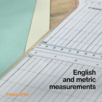 Fiskars ProCision Rotary Bypass Paper Trimmer - 12" Cut Length - Craft Paper and Mixed Media Cutter with Grid Lines - Orange